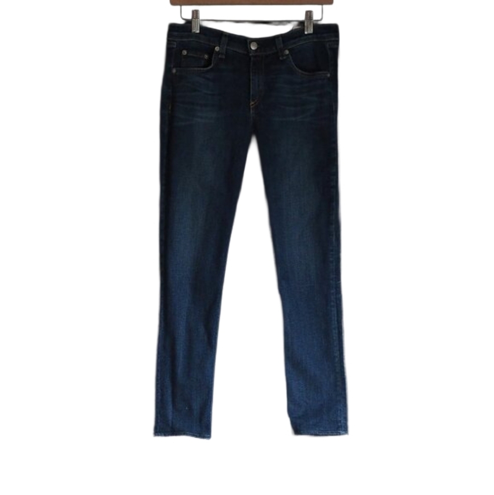 Rag & Bone | Dark Wash Distressed Skinny Jeans